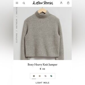 & Other Stories Boxy Knit Jumper
